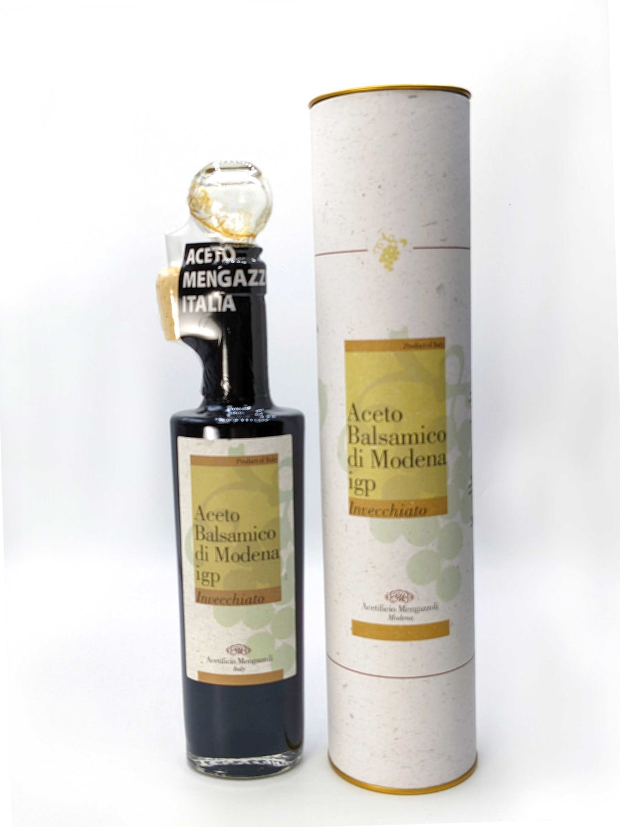 Aged Balsamic Vinegar of Modena in White Round Box Sapore Della Vita