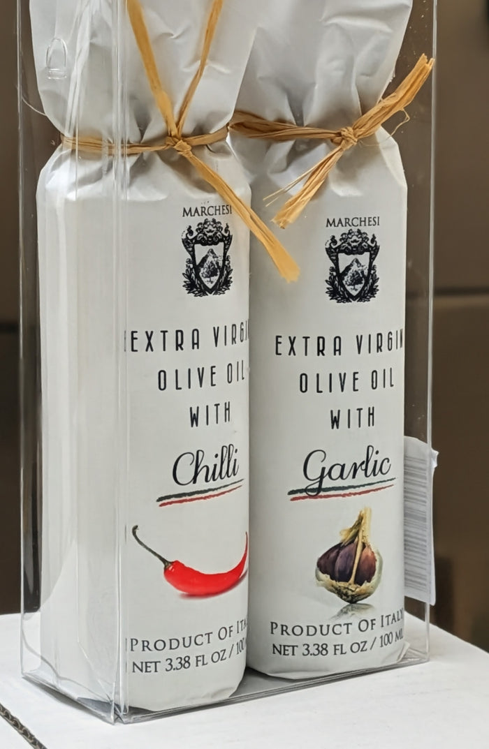 Two flavors pack  in  100 ml bottles: Garlic, Chili Pepper
