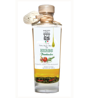 Aromatic Infused First Cold Pressed Extra Virgin Olive Oil - Herbs (Tomato, Garlic, Rosemary)