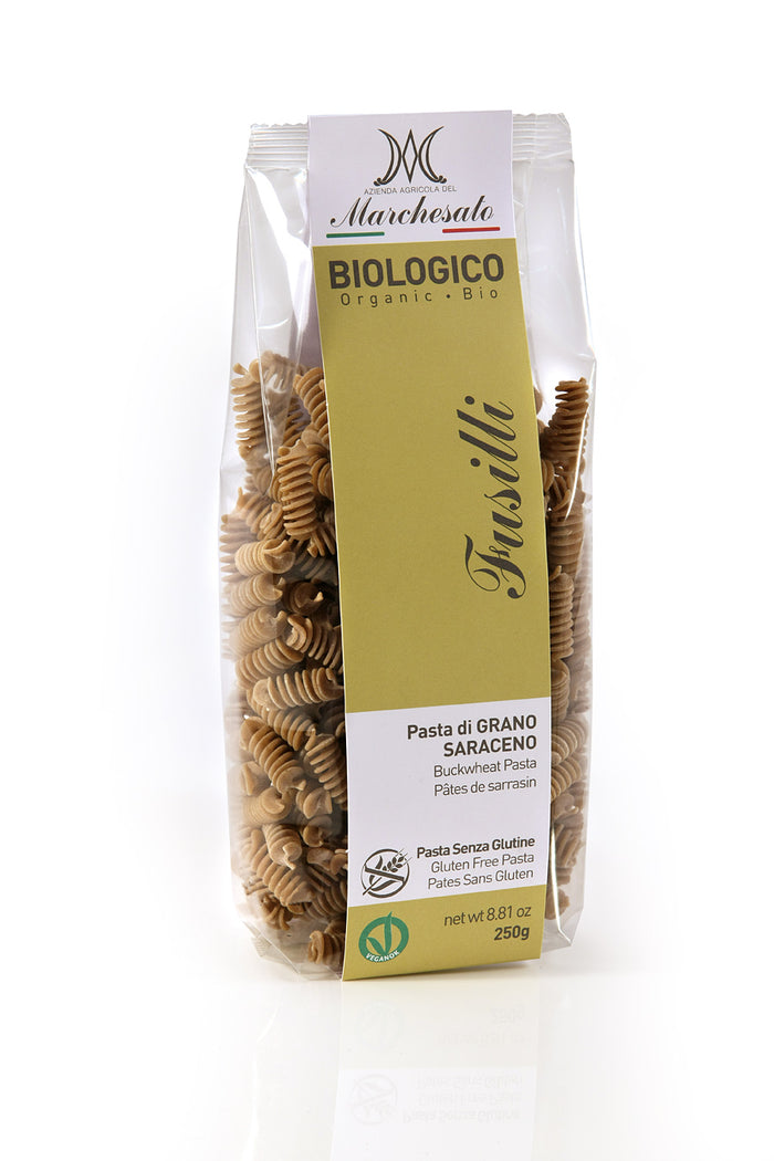Organic Gluten Free Dry Pasta FUSILLI - Buckwheat - 8.5 oz - PACK OF TWO