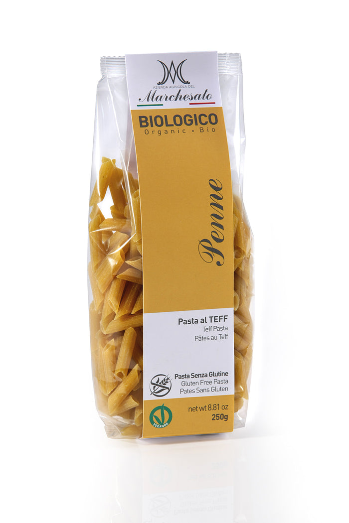 Organic Gluten Free Dry Pasta - PENNE - Teff - 8.5 oz - PACK OF TWO