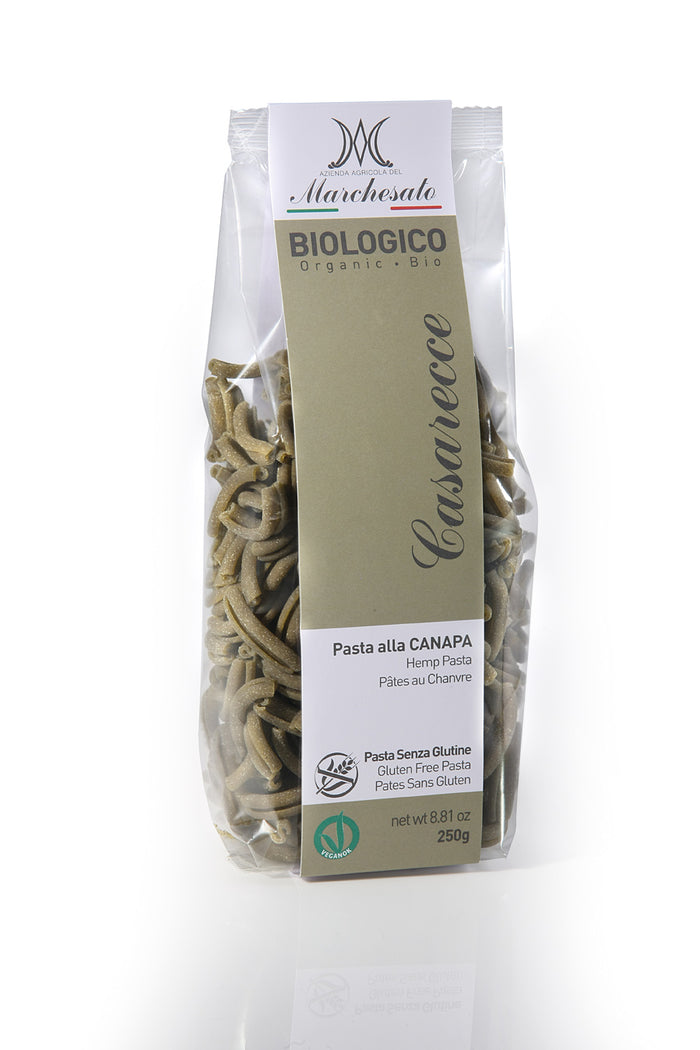 Organic Gluten Free Dry Pasta CASERECCE - Hemp - 8.5 oz  - PACK OF TWO